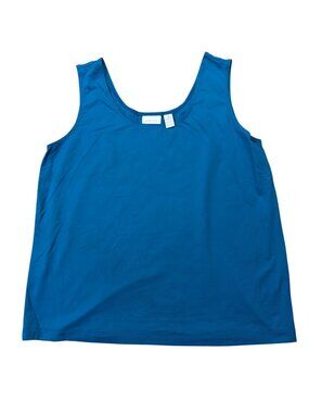 Chicos Blue Sleeveless Tank Top Size XL Nylon/Spandex Blend